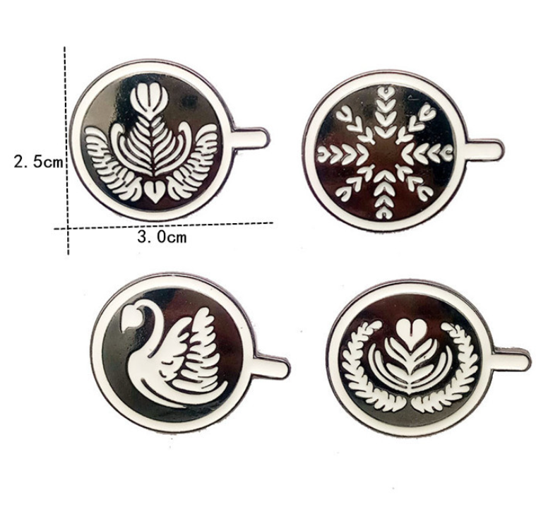 Patterned Coffee Cup Series Coffee Surface Metal Alloy