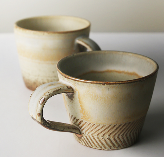 Japanese style coffee cup vintage stoneware coffee cup